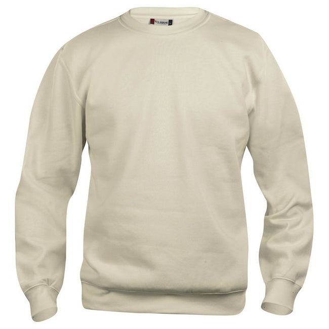 Light Khaki - Front - Clique Unisex Adult Basic Round Neck Sweatshirt