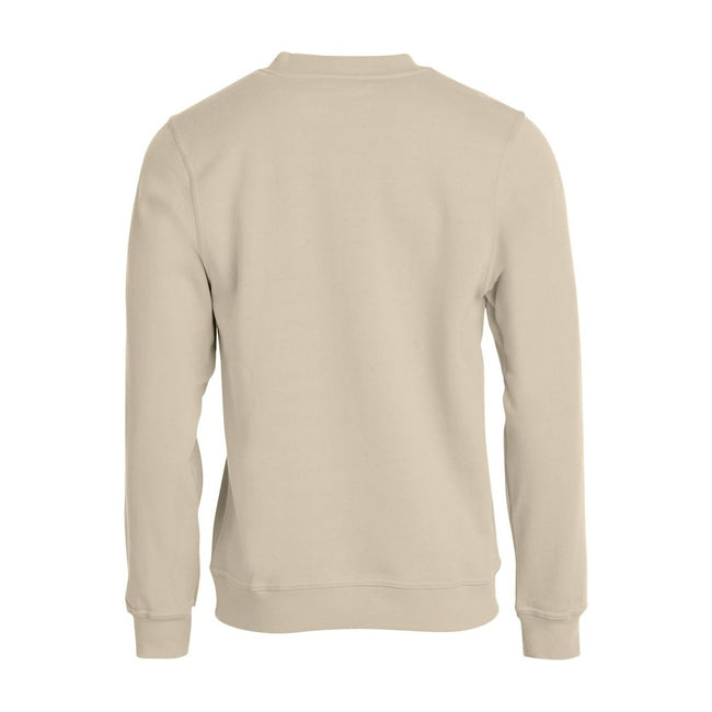 Light Khaki - Back - Clique Unisex Adult Basic Round Neck Sweatshirt