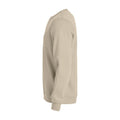 Light Khaki - Side - Clique Unisex Adult Basic Round Neck Sweatshirt