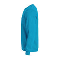 Turquoise - Side - Clique Unisex Adult Basic Round Neck Sweatshirt