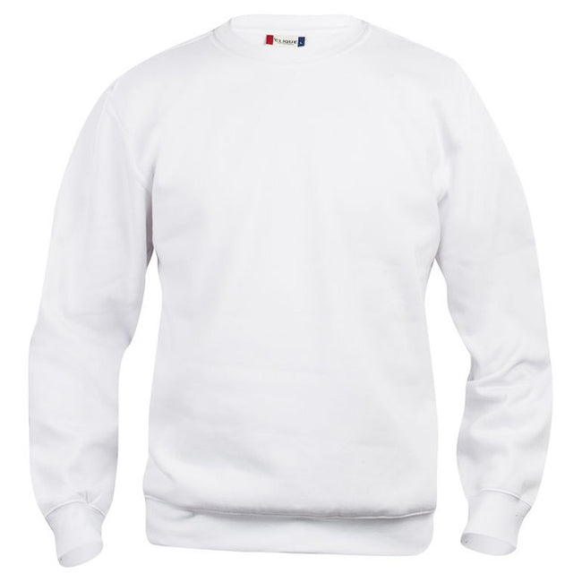 White - Front - Clique Unisex Adult Basic Round Neck Sweatshirt