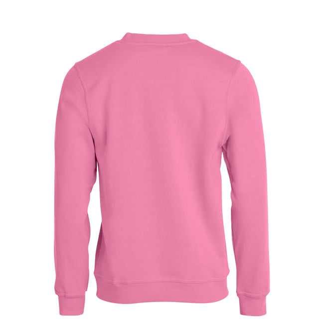 Bright Pink - Back - Clique Unisex Adult Basic Round Neck Sweatshirt
