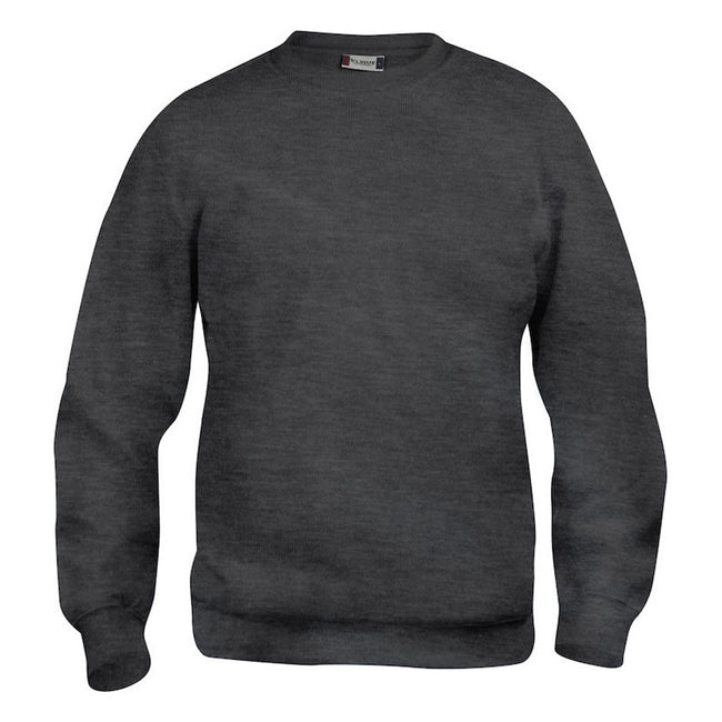 Anthracite Melange - Front - Clique Unisex Adult Basic Round Neck Sweatshirt