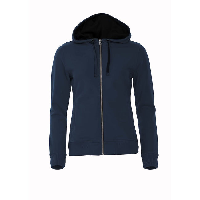 Dark Navy - Front - Clique Womens-Ladies Classic Full Zip Hoodie