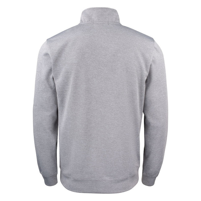 Grey Melange - Back - Clique Unisex Adult Basic Active Quarter Zip Sweatshirt