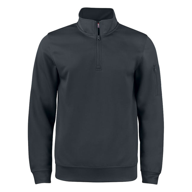 Black - Front - Clique Unisex Adult Basic Active Quarter Zip Sweatshirt