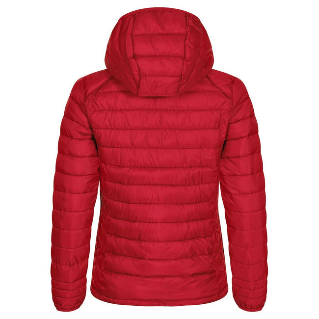 Red - Back - Clique Womens-Ladies Hudson Padded Jacket