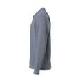 Grey - Side - Clique Unisex Adult Melange Polo Sweatshirt
