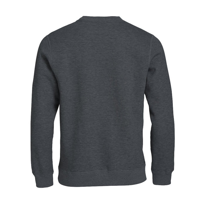 Anthracite Melange - Back - Clique Unisex Adult Classic Melange Round Neck Sweatshirt