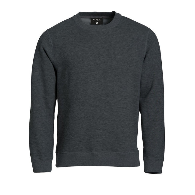 Anthracite Melange - Front - Clique Unisex Adult Classic Melange Round Neck Sweatshirt