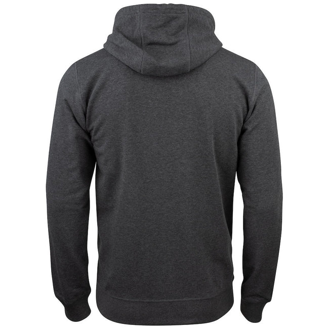 Anthracite Melange - Back - Clique Mens Premium Organic Cotton Full Zip Hoodie