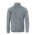 Grey - Back - Clique Unisex Adult Classic Melange Half Zip Sweatshirt