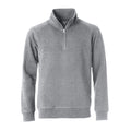 Grey - Front - Clique Unisex Adult Classic Melange Half Zip Sweatshirt