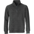 Anthracite - Front - Clique Unisex Adult Classic Melange Half Zip Sweatshirt