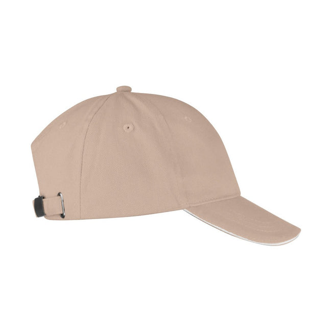 Khaki - Side - Clique Unisex Adult Davis Cap