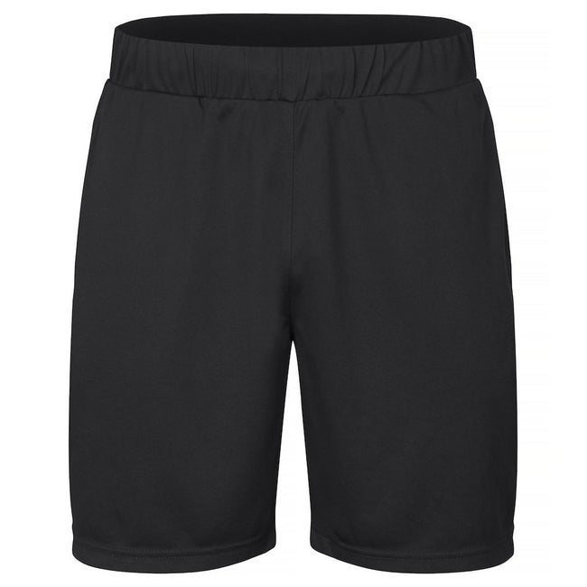 Black - Front - Clique Unisex Adult Plain Active Shorts