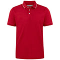 Red - Front - James Harvest Mens Greenville Regular Polo Shirt