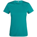 Lagoon Blue - Front - Clique Womens-Ladies Basic Active T-Shirt