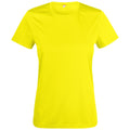 Visibility Yellow - Front - Clique Womens-Ladies Basic Active T-Shirt