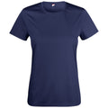 Dark Navy - Front - Clique Womens-Ladies Basic Active T-Shirt