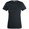 Black - Front - Clique Womens-Ladies Basic Active T-Shirt