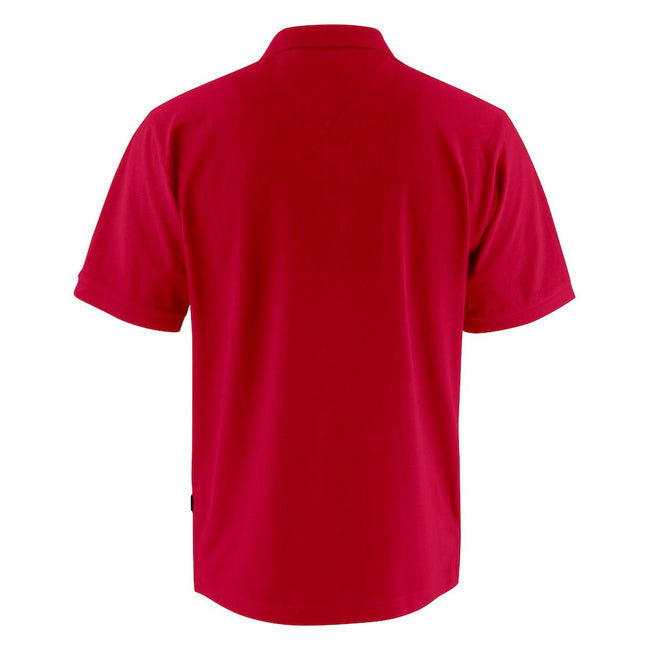 Red - Back - Harvest Mens Neptune Polo Shirt
