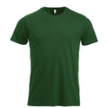 Bottle Green - Front - Clique Mens New Classic Melange T-Shirt