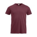 Burgundy - Front - Clique Mens New Classic T-Shirt