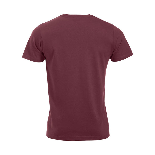 Burgundy - Back - Clique Mens New Classic T-Shirt