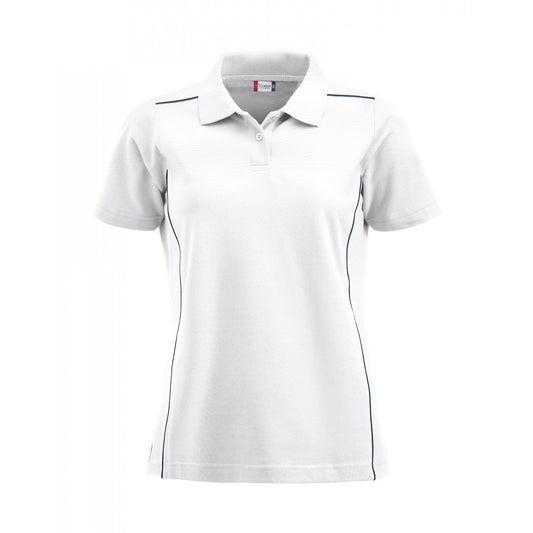 White - Front - Clique Womens-Ladies New Alpena Polo Shirt