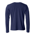 Dark Navy - Back - Clique Mens Basic Long-Sleeved T-Shirt