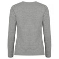 Grey Melange - Back - Clique Mens Basic Long-Sleeved T-Shirt