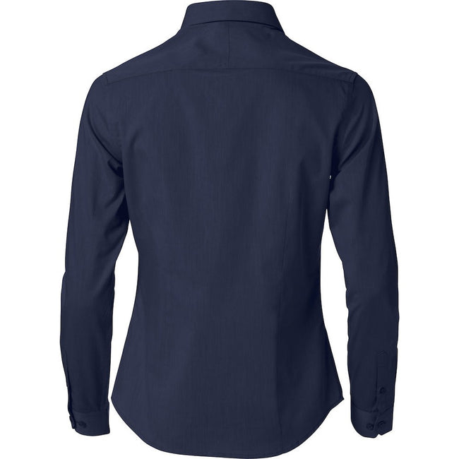 Dark Navy - Back - Clique Womens-Ladies Clare Formal Shirt