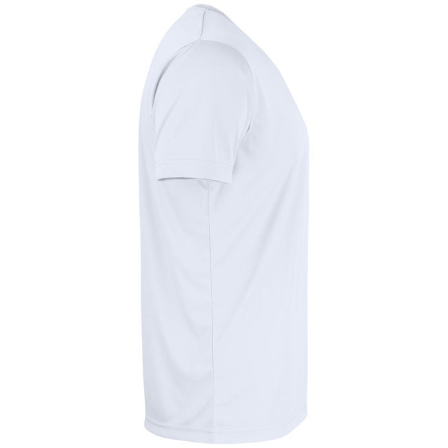 White - Side - Clique Mens Active T-Shirt