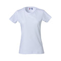 White - Front - Clique Womens-Ladies Plain T-Shirt