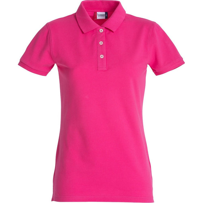Bright Cerise - Front - Clique Womens-Ladies Premium Stretch Polo Shirt