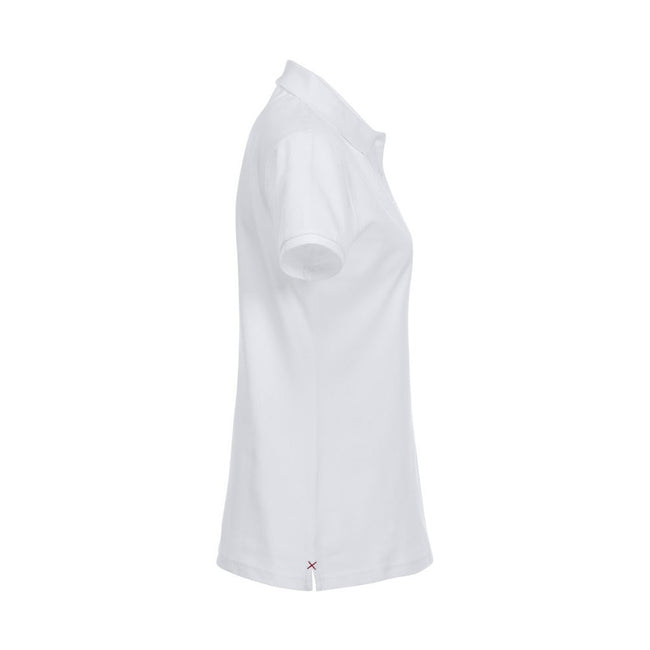 White - Lifestyle - Clique Womens-Ladies Premium Stretch Polo Shirt