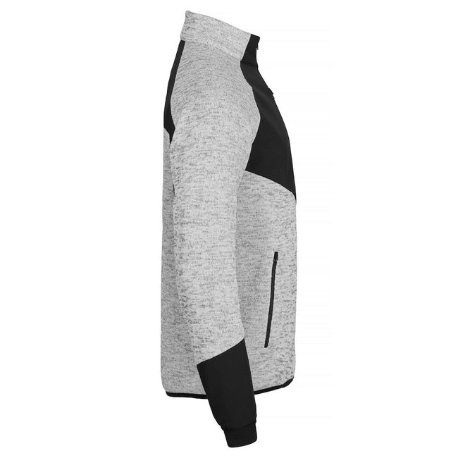 Ash-Black - Side - Clique Mens Haines Fleece Jacket