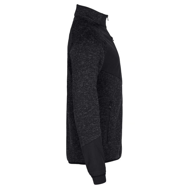 Black - Side - Clique Mens Haines Fleece Jacket