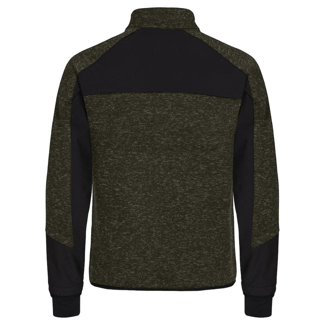 Fog Green-Black - Back - Clique Mens Haines Fleece Jacket