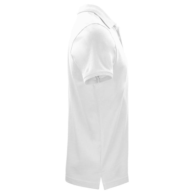 White - Side - Clique Mens Classic Polo Shirt