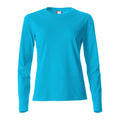 Turquoise - Front - Clique Womens-Ladies Basic Long-Sleeved T-Shirt