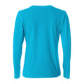 Turquoise - Back - Clique Womens-Ladies Basic Long-Sleeved T-Shirt
