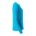 Turquoise - Side - Clique Womens-Ladies Basic Long-Sleeved T-Shirt