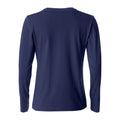 Dark Navy - Back - Clique Womens-Ladies Basic Long-Sleeved T-Shirt