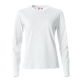 White - Front - Clique Womens-Ladies Basic Long-Sleeved T-Shirt