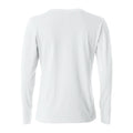 White - Back - Clique Womens-Ladies Basic Long-Sleeved T-Shirt