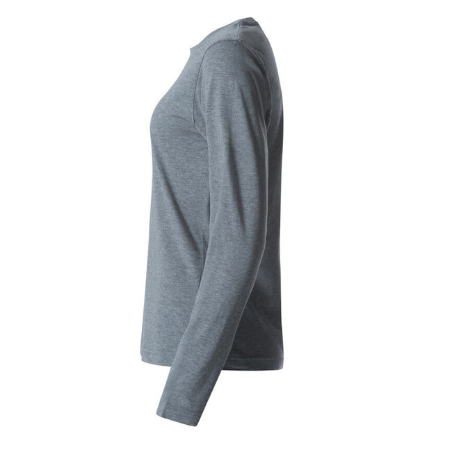 Grey Melange - Side - Clique Womens-Ladies Basic Long-Sleeved T-Shirt