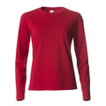 Red - Front - Clique Womens-Ladies Basic Long-Sleeved T-Shirt