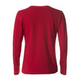 Red - Back - Clique Womens-Ladies Basic Long-Sleeved T-Shirt